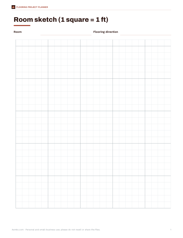 Preview of Printable Room Sketch Grid